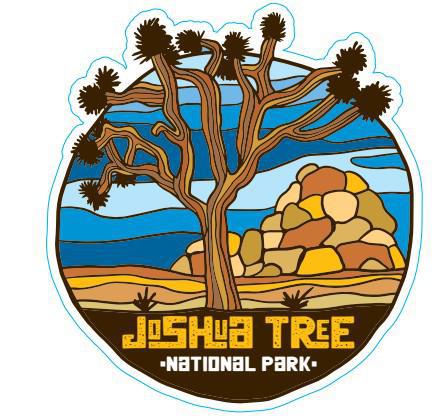 12584 - Browns and Blues - Joshua Tree - Sticker - Large